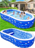 Inflatable Swimming Pool with Seats,2024 Oversized