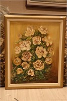 framed oil painting signed ' M E Gambriel'