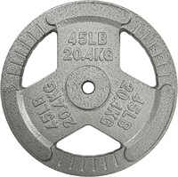 HULKFIT Olympic Iron Plates - Gray 1in 45lbs