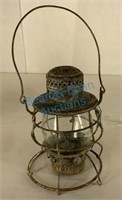 Antique railroad lantern with B&O railroad