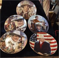 (5) John Wayne Collector Plates Variety