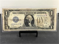 1928B $1 Silver Certificate Note - Funny Back