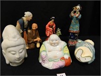 Asian Figurines; (6) Assorted;