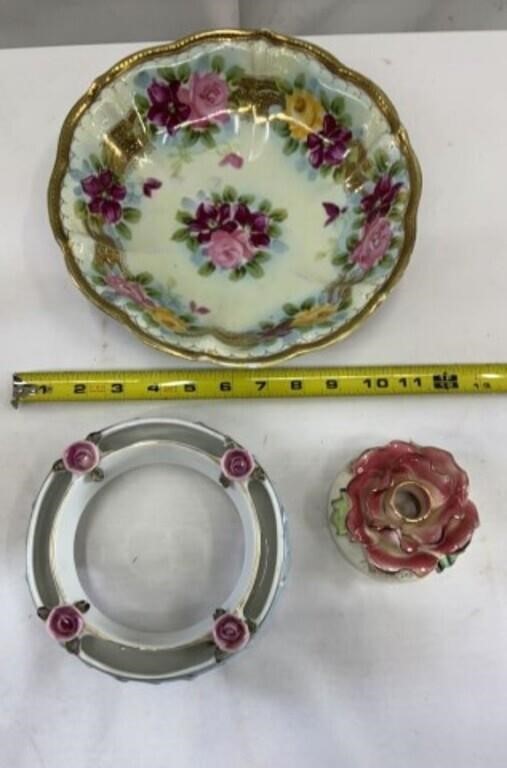Antique Japanese Nippon Porcelain Saucer Bowl w/