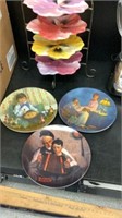 Norman Rockwell Plates, Flower Plate and Stand,