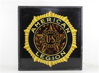 Vintage American Legion Light Up Post Sign