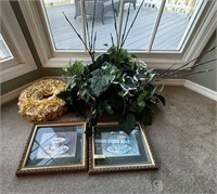 Faux Plant, Pictures & Wreath