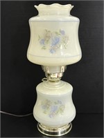 Vintage electric glass hurricane lamp