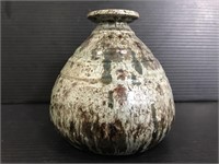 Signed pottery vase