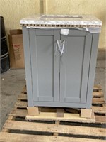 Tuscany Rio Gray Vanity and White Carrara Marble V