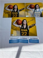 LOT OF 3 Caitlin Clark Signed 8x10 Photos + COA's