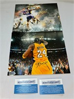 LOT OF 2 Kobe Bryant Signed 8x10 Photos +COA's