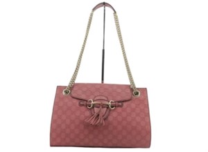 Gucci Pink Leather Chain Shoulder Bag