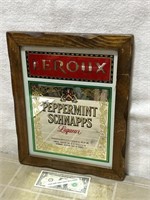 Vintage Leroux peppermint schnapps advertising