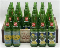 (SM) 7UP Crate with 29 Notre Dame Bottles