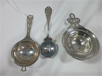 Three- Sterling Silver Tea Infusers
