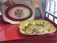 2 vintage ceramic platters