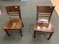 2 Wooden Side Chairs