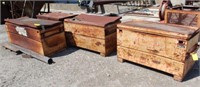 (4) Assort. Steel Rigging Boxes, Distressed