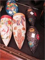 Art pottery wall pockets in the shape of