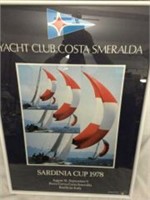 Sardinia cup 1978 Poster Advertising for Sailing