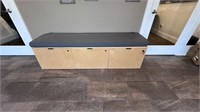 3PC STORAGE CABINET, BENCH & WALL SHELF