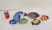 Colorful Fish Bowls & Wave Platter