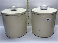 PAIR METAL CANISTERS