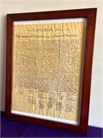 Framed Declaration of Independence