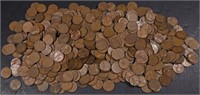 (500) MIXED DATES WHEAT CENTS