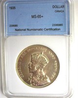1935 Dollar NNC MS65+ Canada