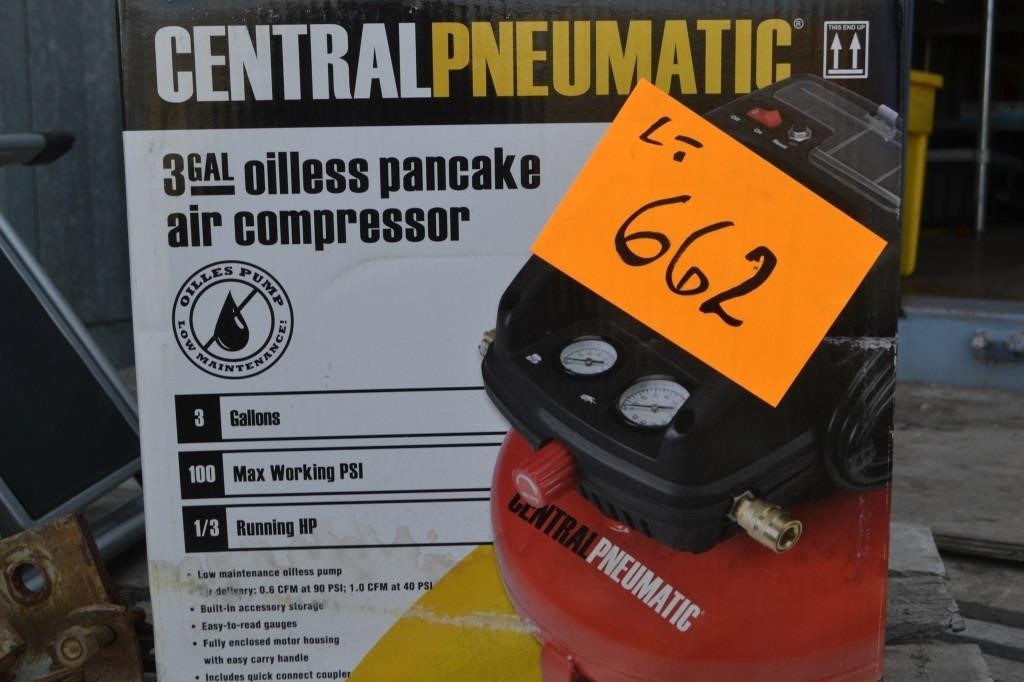 3 Gal oiless pancake Air compressor