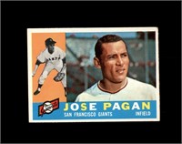 1960 Topps #67 Jose Pagan EX to EX-MT+