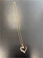 14 KT Chain with 10 KT Diamond Pendant