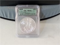 2002 silver Eagle ICG MS - 70