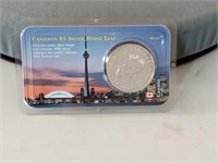 1993 $5 Canadian silver maple leaf coin .9999