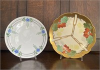Two Art Nouveau Hand Painted Plates