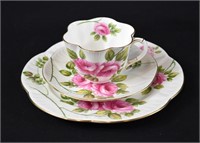 SHELLEY RAMBLER ROSE Bone China Cup & Saucer Trio