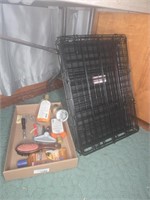 SMALL DOG CRATE AND GROOMING ACCESSORIES