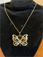 Butterfly Necklace stamped Italy 925