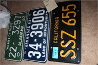 1962 AND 1963 LICENSE PLATES