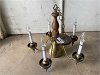 Vintage 5-light brass chandelier