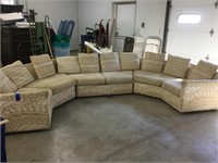 12 feet curved three piece sectional.  Shipping