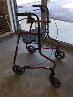 Folding walker with brakes.  Shipping not