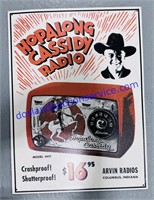 Hopalong Cassidy Radio Sign 12x16 in