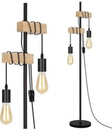 Retail$70 Industrial Wooden Floor Lamp