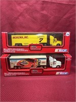 2 NIB 1:87 Scale NASCAR Semi Die-Cast