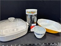 Pyrex Cookware Dishes & Jar