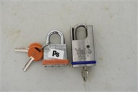 2 Padlocks With Keys