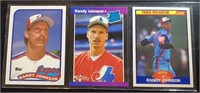 (3) 1989 Randy Johnson Rookie Cards Mint
